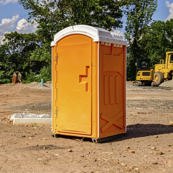 how often are the porta potties cleaned and serviced during a rental period in Heath